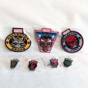 Marvel Collector Corps-Funko 3 Patches & 4 Pins-7 Piece Lot-Original Packaging